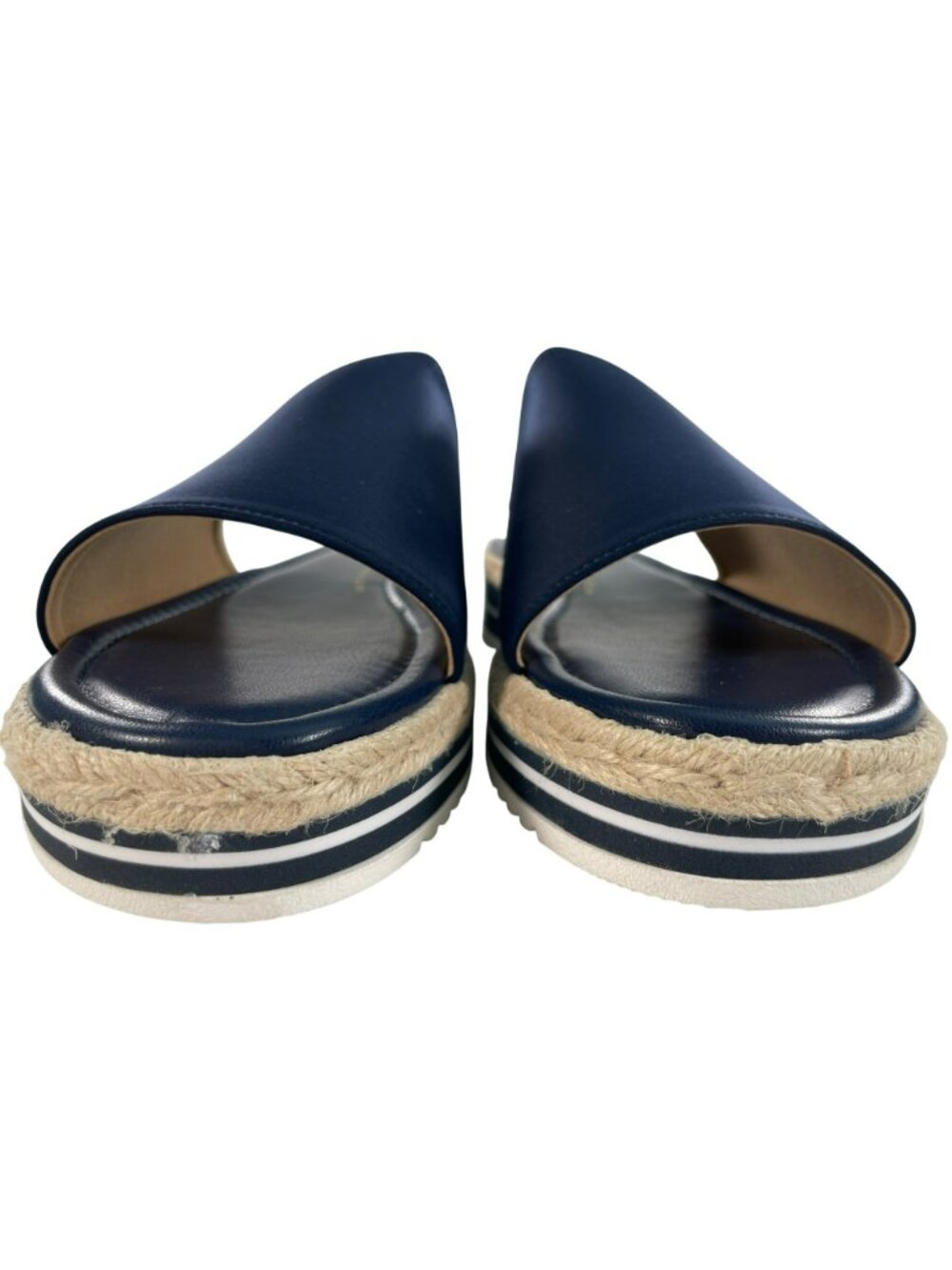 Journee Rosey Navy Open-Toe Espadrille Slide Comfy Sandals Women's Size 12M NEW - Picture 5 of 11